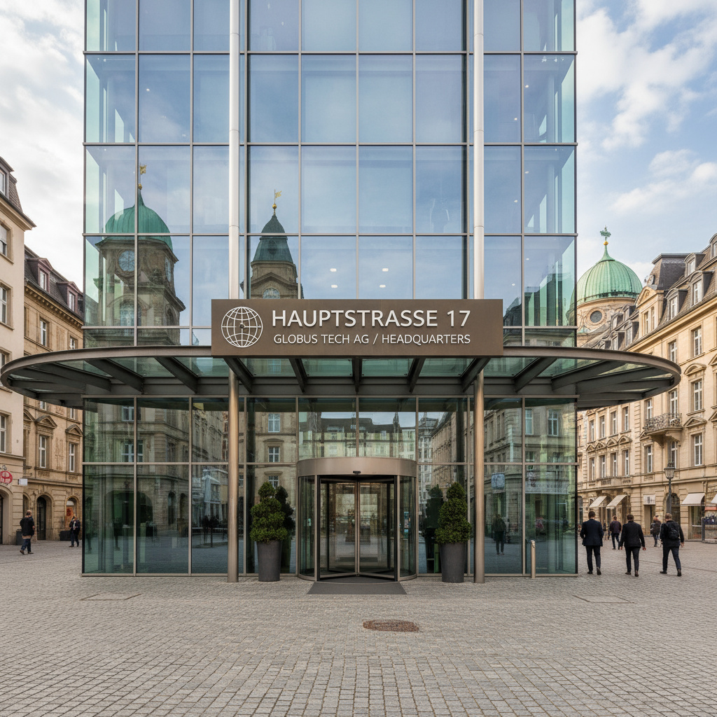 Bürogebäude mit Adressschild in Wien